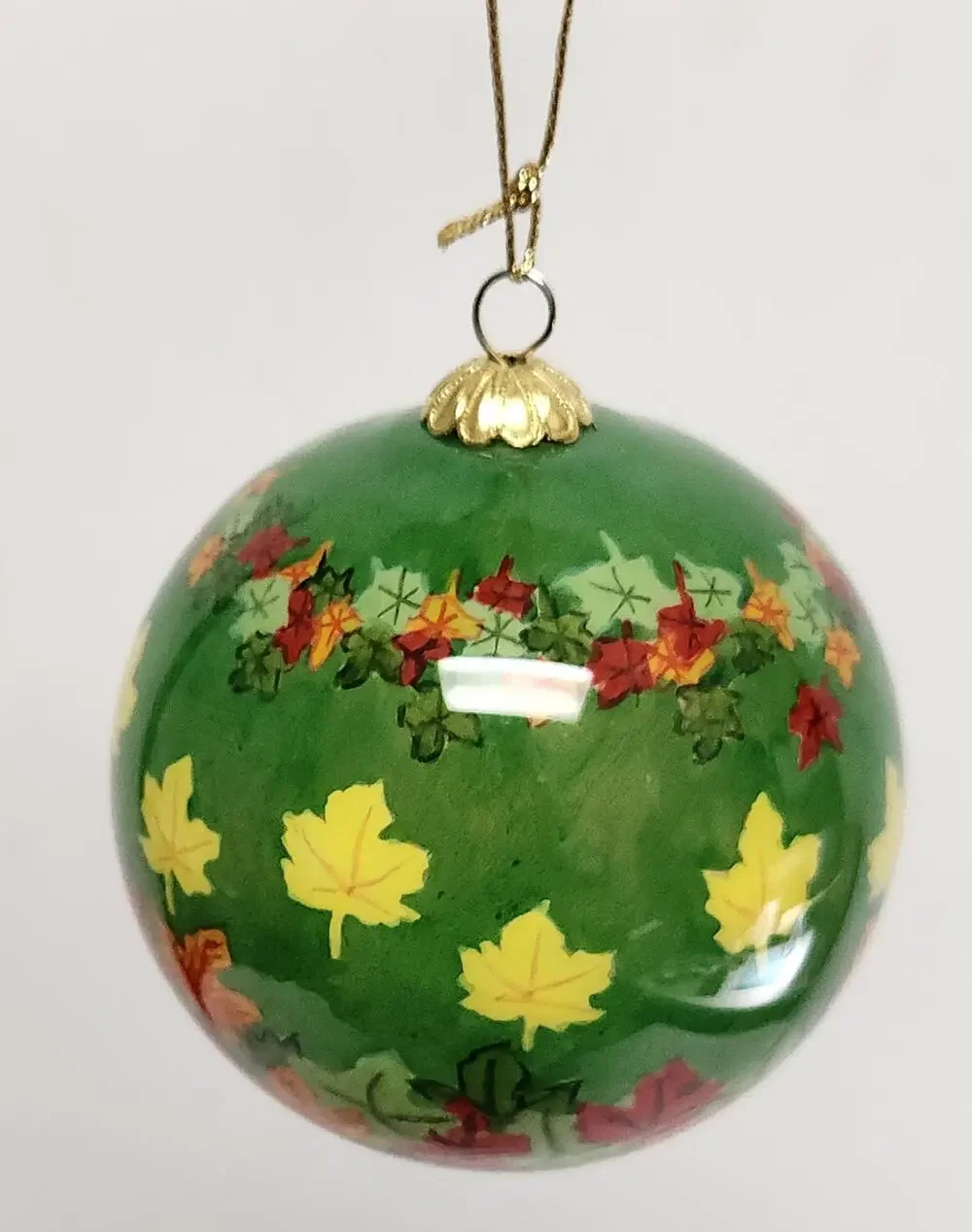 Li Bien Mouthblown Glass Hand Painted Ornament